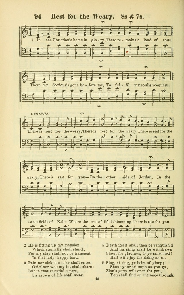 The New Jubilee Harp: or Christian hymns and songs. a new collection of hymns and tunes for public and social worship (With supplement) page 64