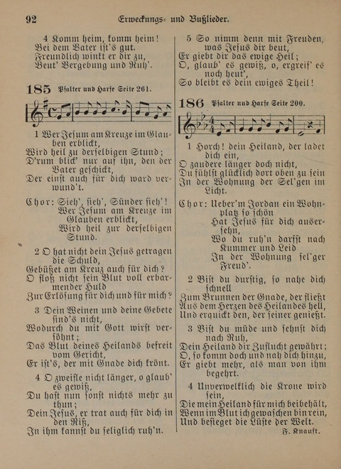 Der Neue Kleine Psalter: Zionslieder für den Gebrauch in Erbauungsstunden und Lagerversammlungen page 92