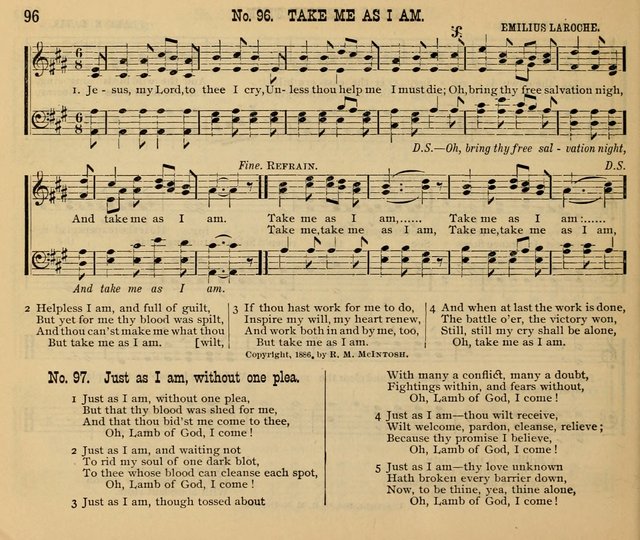 New Life No. 2: songs and tunes for Sunday schools, prayer meetings, and revival occasions page 96