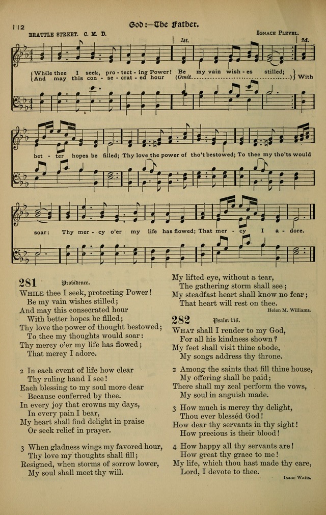 The New Laudes Domini: a selection of spiritual songs, ancient and modern for use in Baptist churches page 112
