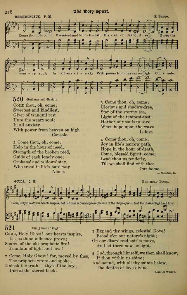 The New Laudes Domini: a selection of spiritual songs, ancient and modern for use in Baptist churches page 218
