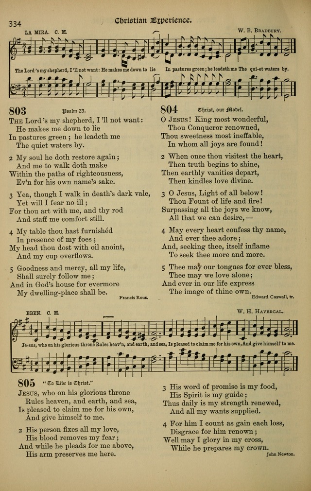 The New Laudes Domini: a selection of spiritual songs, ancient and modern for use in Baptist churches page 334