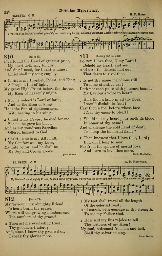 The New Laudes Domini: a selection of spiritual songs, ancient and modern for use in Baptist churches page 336