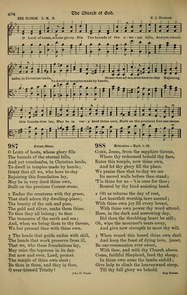 The New Laudes Domini: a selection of spiritual songs, ancient and modern for use in Baptist churches page 404