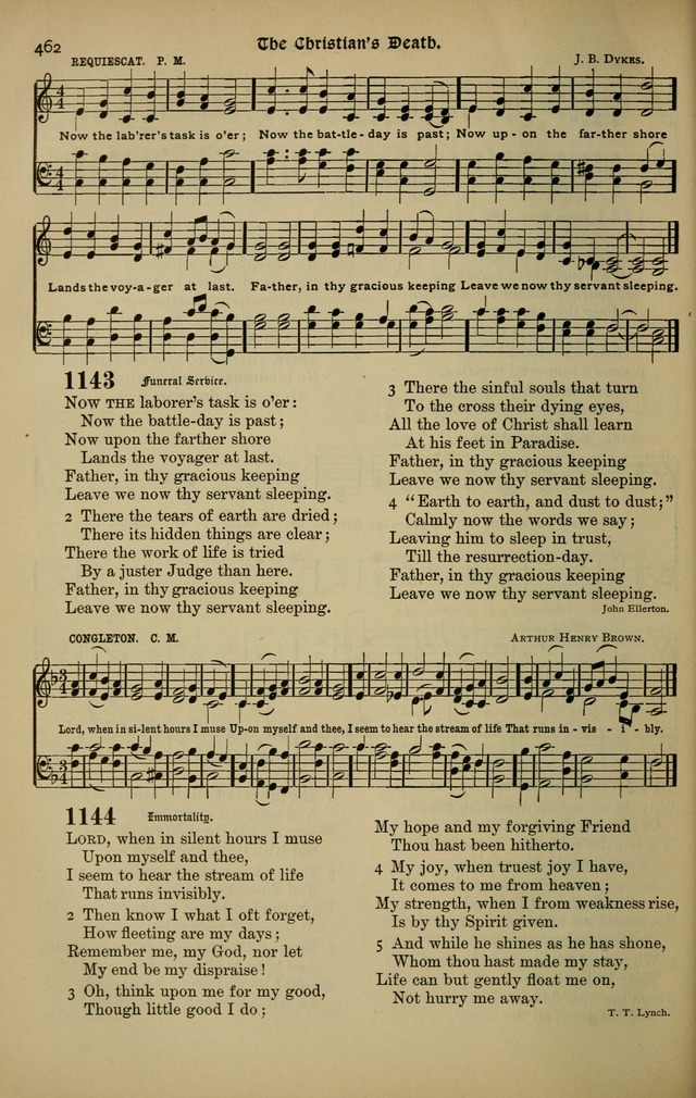 The New Laudes Domini: a selection of spiritual songs, ancient and modern for use in Baptist churches page 462