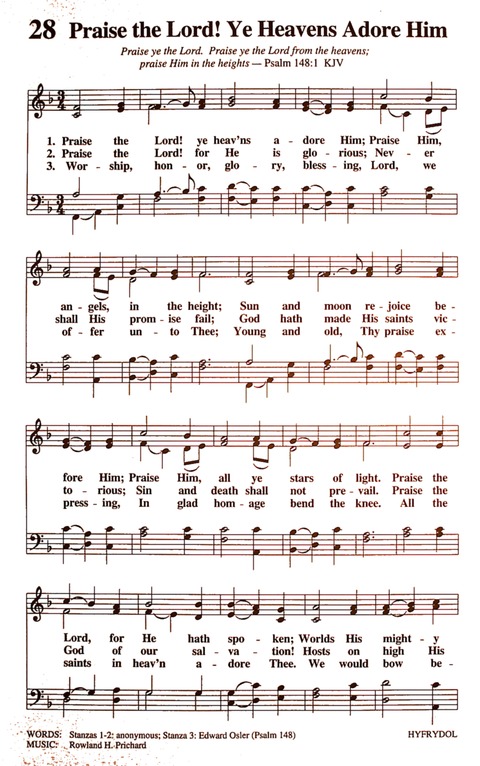 The New National Baptist Hymnal (21st Century Edition) page 28