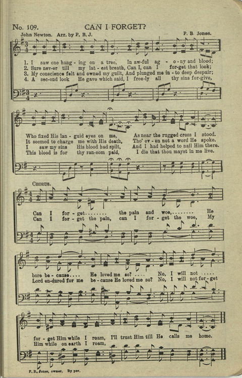 New Perfect Praise: for Sunday-schools, singing-schools, revivals, conventions and general use in Christian work and worship page 109