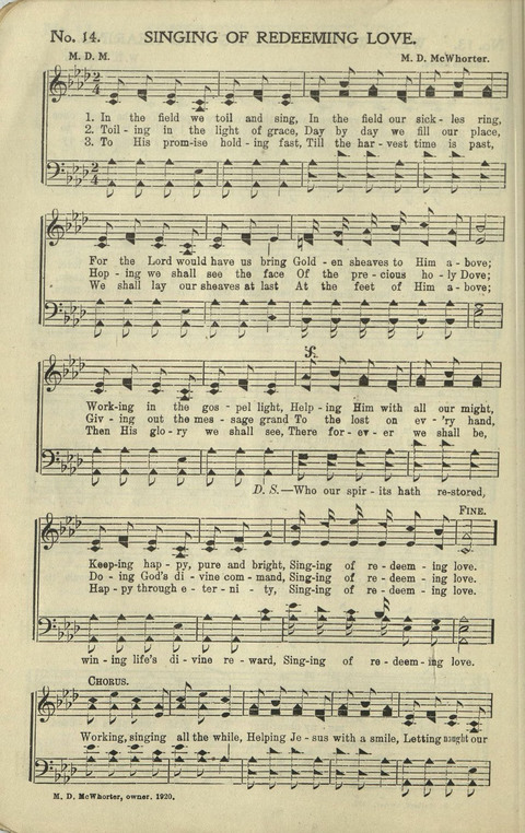 New Perfect Praise: for Sunday-schools, singing-schools, revivals, conventions and general use in Christian work and worship page 14