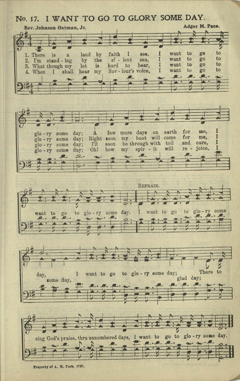 New Perfect Praise: for Sunday-schools, singing-schools, revivals, conventions and general use in Christian work and worship page 17