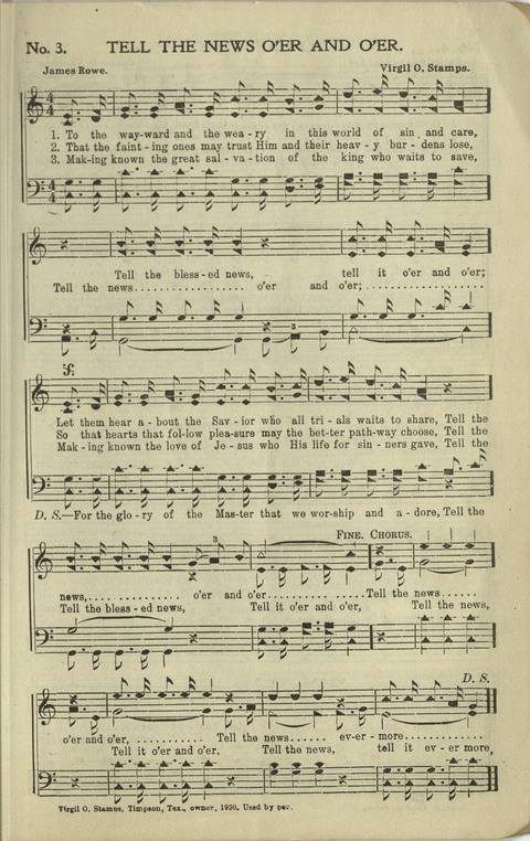 New Perfect Praise: for Sunday-schools, singing-schools, revivals, conventions and general use in Christian work and worship page 3