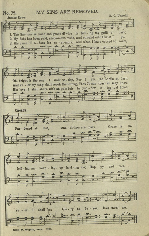 New Perfect Praise: for Sunday-schools, singing-schools, revivals, conventions and general use in Christian work and worship page 75