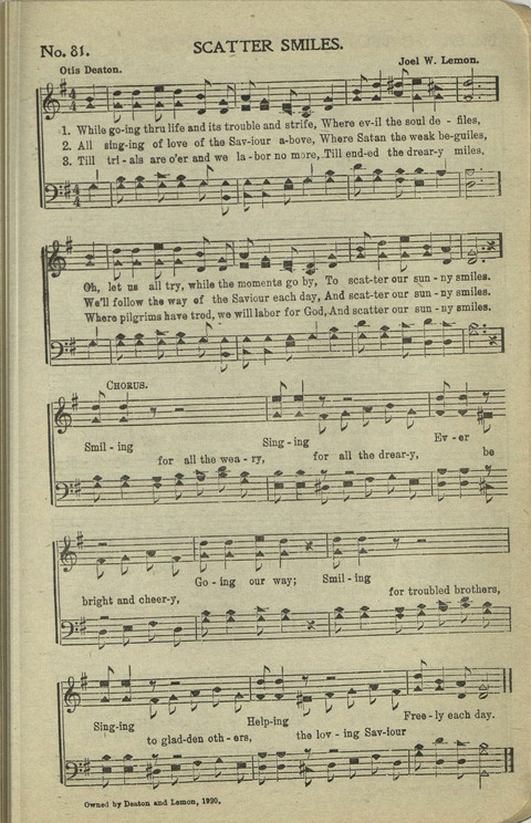 New Perfect Praise: for Sunday-schools, singing-schools, revivals, conventions and general use in Christian work and worship page 81