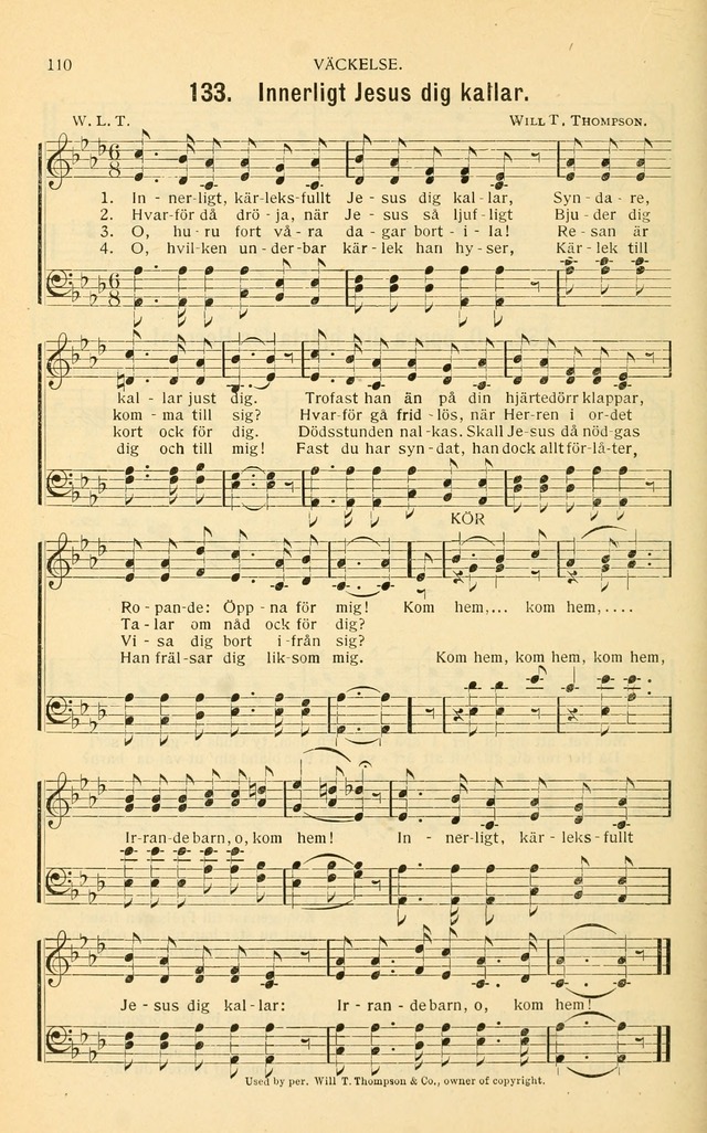 Nya Psalmisten: sånger för allmän och enskild uppbyggelse page 110
