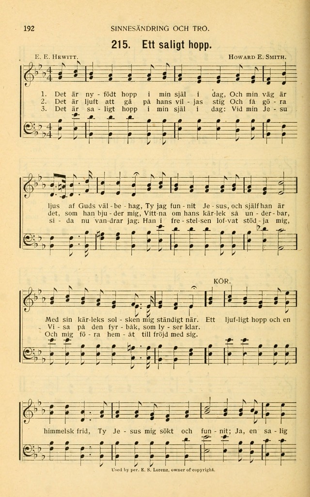 Nya Psalmisten: sånger för allmän och enskild uppbyggelse page 192