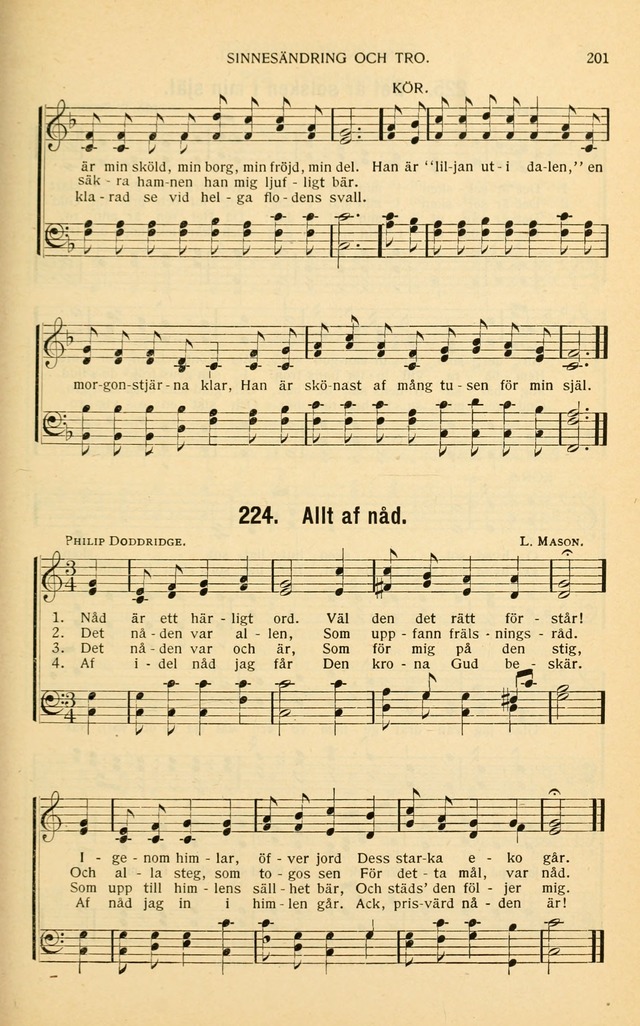 Nya Psalmisten: sånger för allmän och enskild uppbyggelse page 201