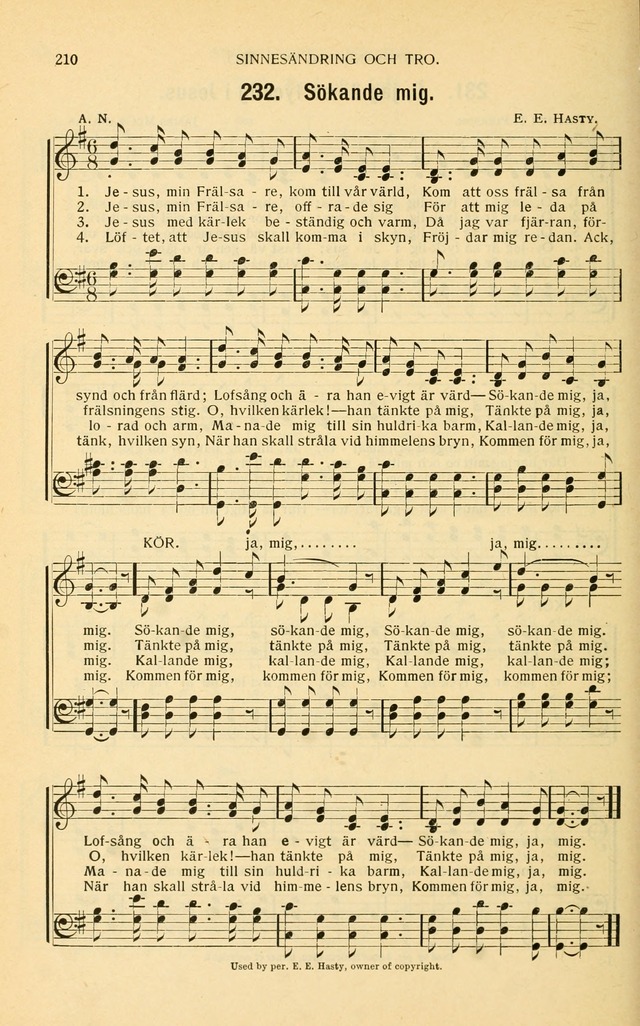 Nya Psalmisten: sånger för allmän och enskild uppbyggelse page 210