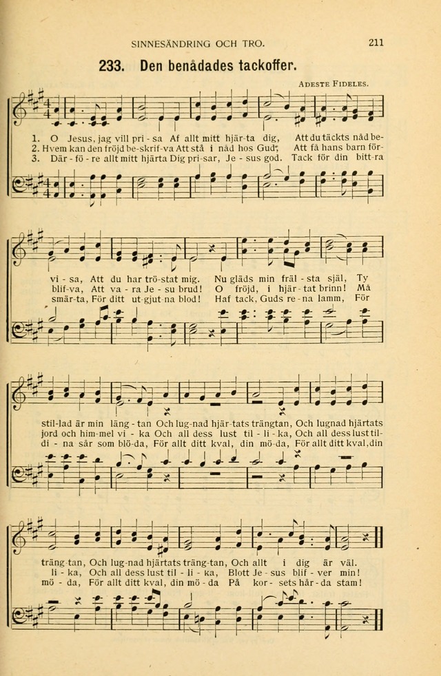 Nya Psalmisten: sånger för allmän och enskild uppbyggelse page 211