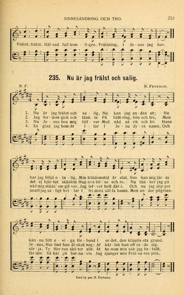Nya Psalmisten: sånger för allmän och enskild uppbyggelse page 213