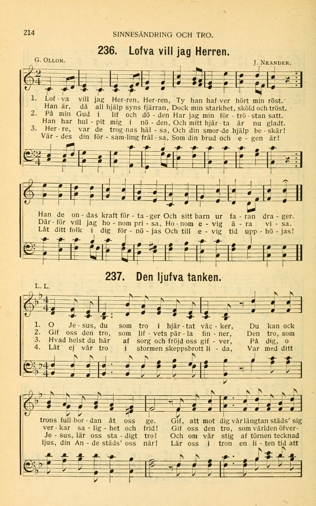 Nya Psalmisten: sånger för allmän och enskild uppbyggelse page 214