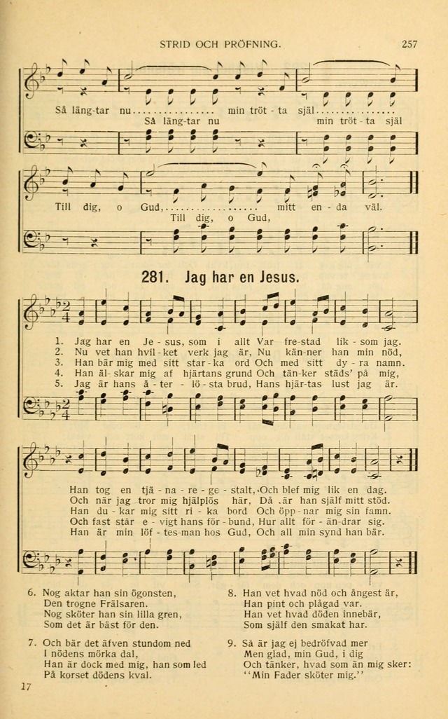 Nya Psalmisten: sånger för allmän och enskild uppbyggelse page 257