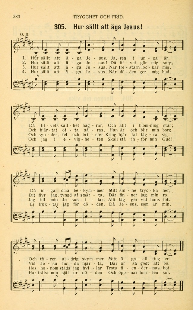 Nya Psalmisten: sånger för allmän och enskild uppbyggelse page 280