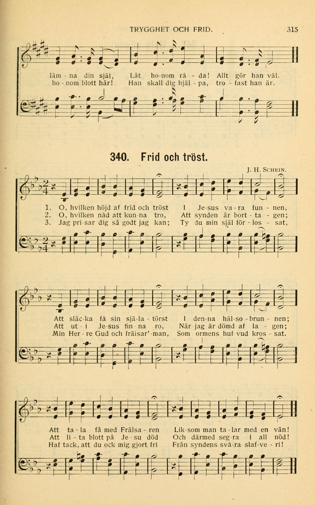 Nya Psalmisten: sånger för allmän och enskild uppbyggelse page 315