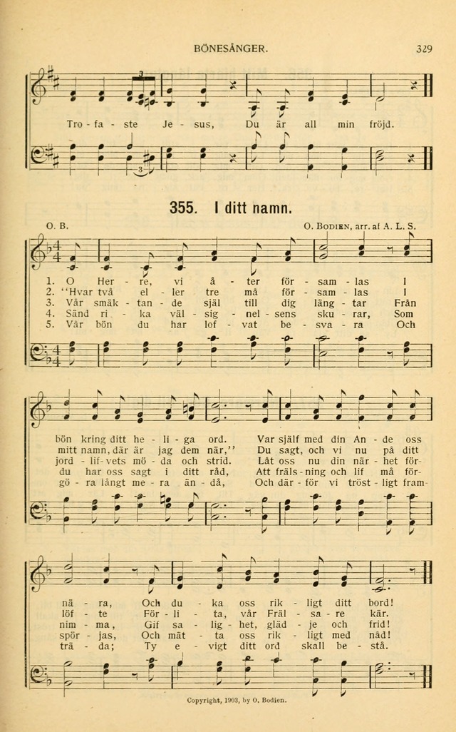 Nya Psalmisten: sånger för allmän och enskild uppbyggelse page 329