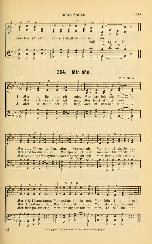Nya Psalmisten: sånger för allmän och enskild uppbyggelse page 337
