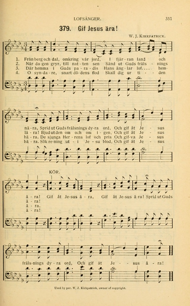 Nya Psalmisten: sånger för allmän och enskild uppbyggelse page 351