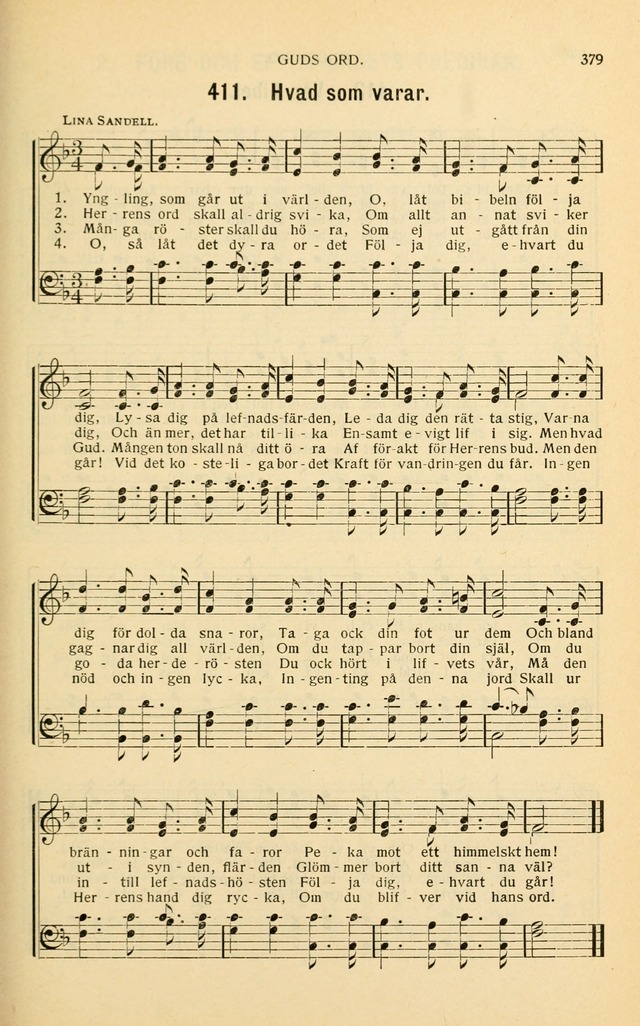 Nya Psalmisten: sånger för allmän och enskild uppbyggelse page 379