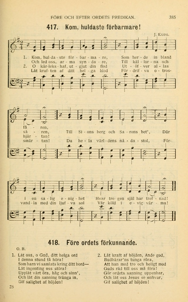 Nya Psalmisten: sånger för allmän och enskild uppbyggelse page 385