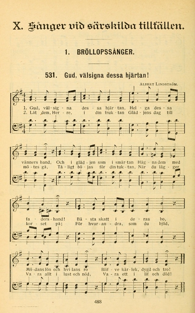 Nya Psalmisten: sånger för allmän och enskild uppbyggelse page 488