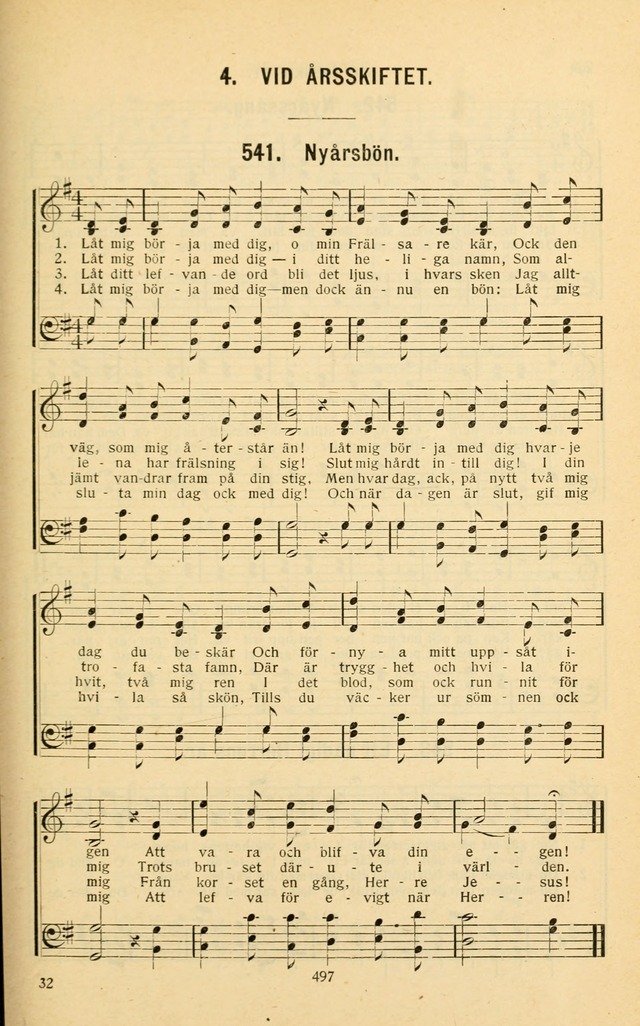 Nya Psalmisten: sånger för allmän och enskild uppbyggelse page 497
