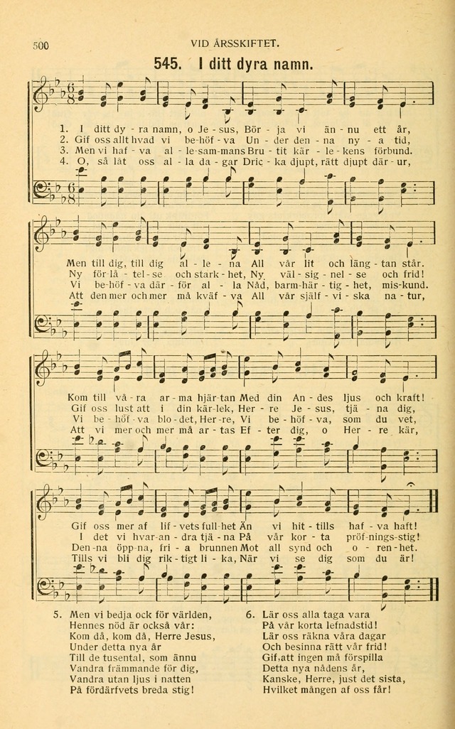 Nya Psalmisten: sånger för allmän och enskild uppbyggelse page 500