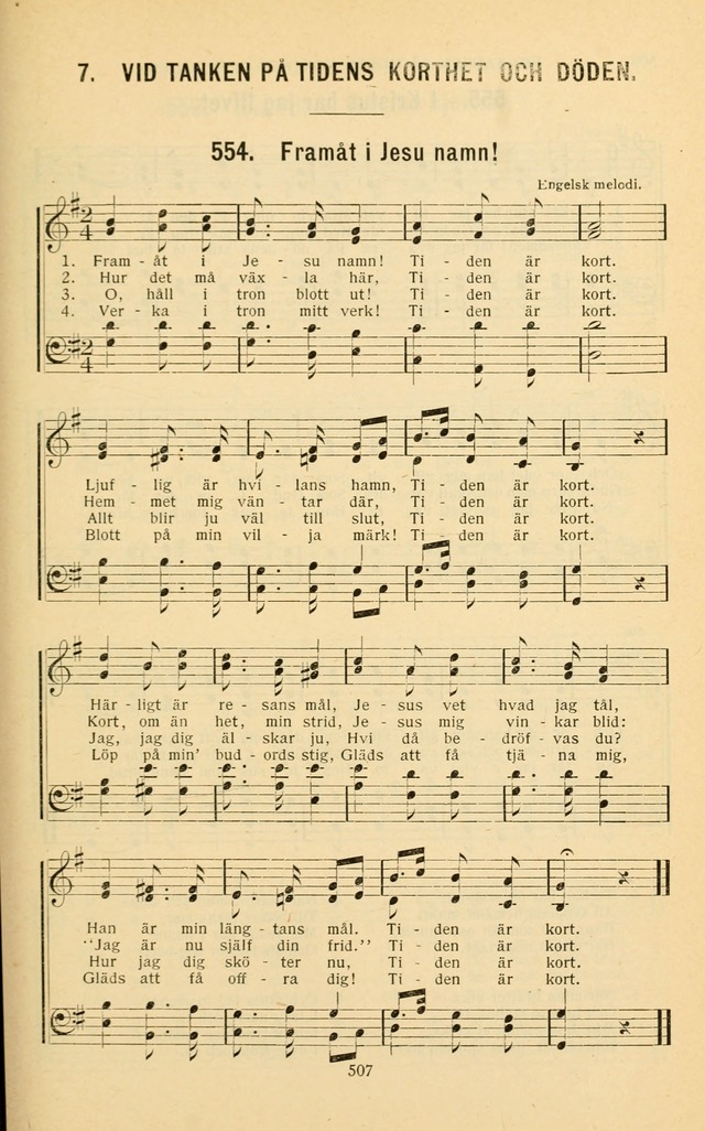 Nya Psalmisten: sånger för allmän och enskild uppbyggelse page 507