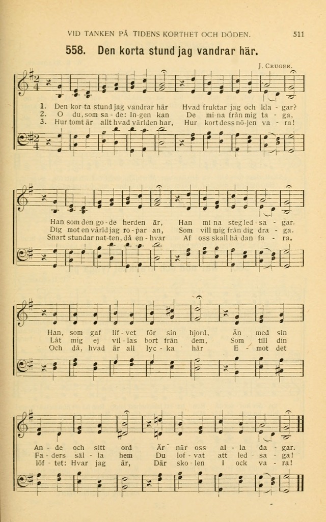 Nya Psalmisten: sånger för allmän och enskild uppbyggelse page 511