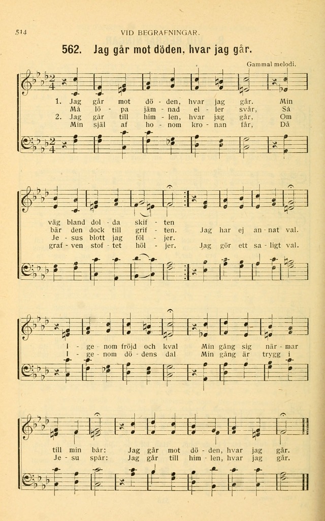 Nya Psalmisten: sånger för allmän och enskild uppbyggelse page 514