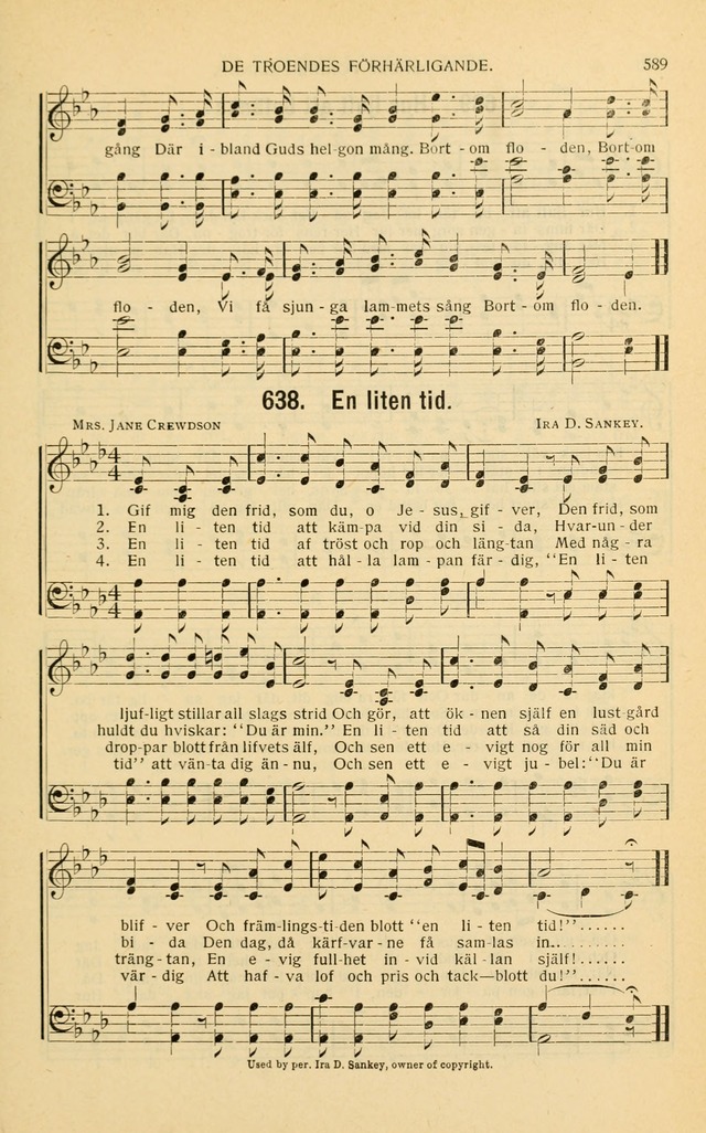 Nya Psalmisten: sånger för allmän och enskild uppbyggelse page 589