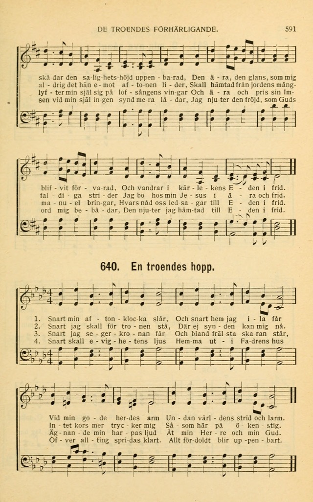 Nya Psalmisten: sånger för allmän och enskild uppbyggelse page 591
