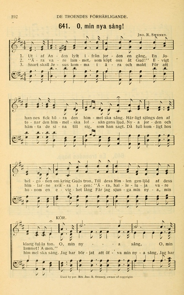 Nya Psalmisten: sånger för allmän och enskild uppbyggelse page 592