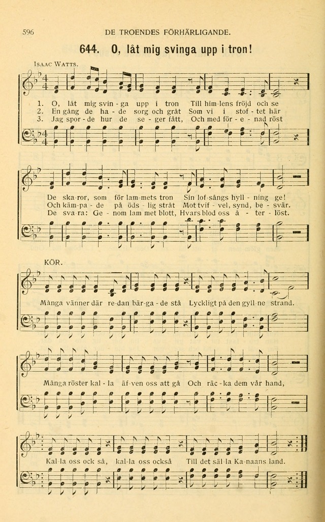 Nya Psalmisten: sånger för allmän och enskild uppbyggelse page 596