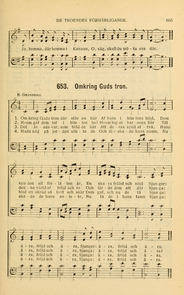 Nya Psalmisten: sånger för allmän och enskild uppbyggelse page 605