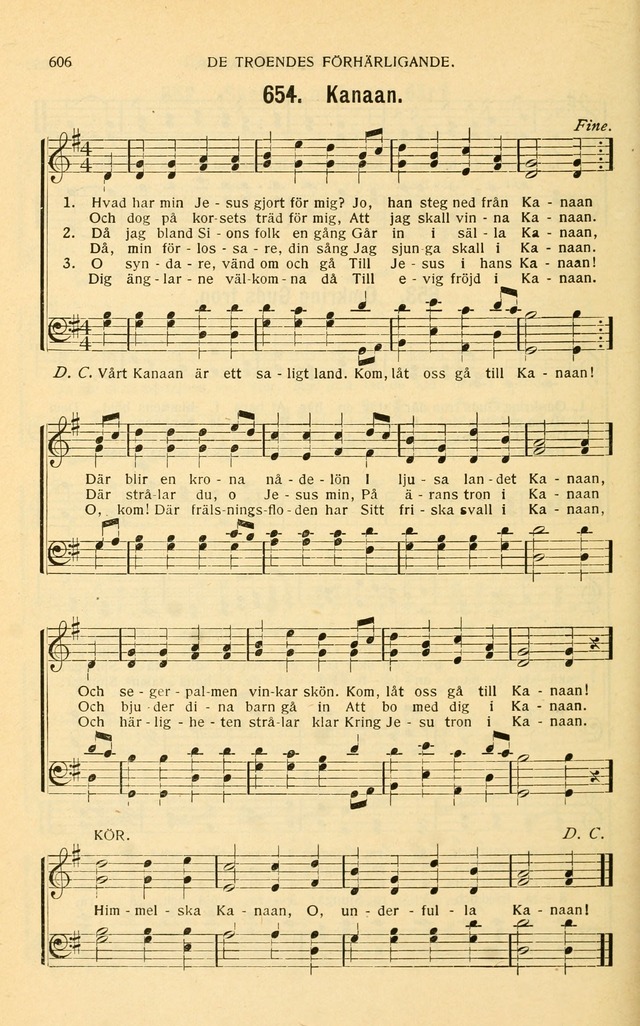 Nya Psalmisten: sånger för allmän och enskild uppbyggelse page 606