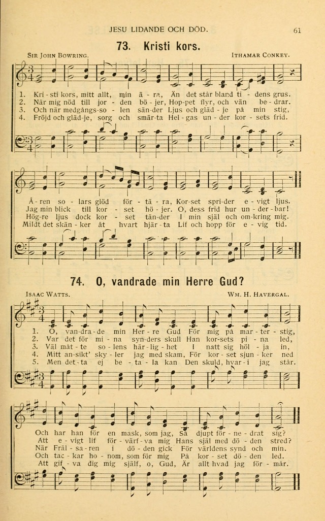 Nya Psalmisten: sånger för allmän och enskild uppbyggelse page 61