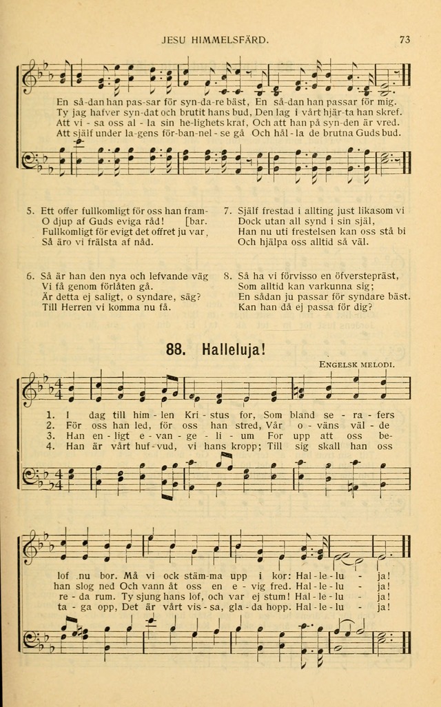 Nya Psalmisten: sånger för allmän och enskild uppbyggelse page 73