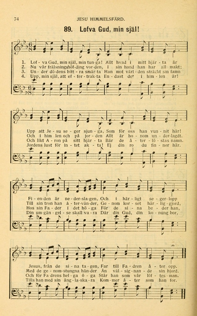Nya Psalmisten: sånger för allmän och enskild uppbyggelse page 74