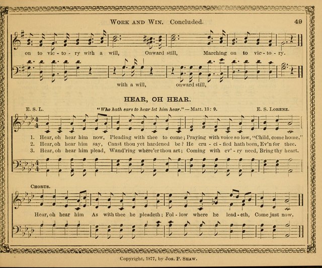 New pearls of song : a choice collection for Sabbath schools and the home circle page 49