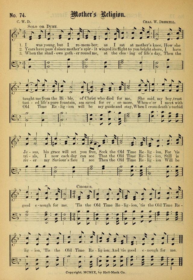 New Songs of the Gospel (Nos. 1, 2, and 3 combined) page 74