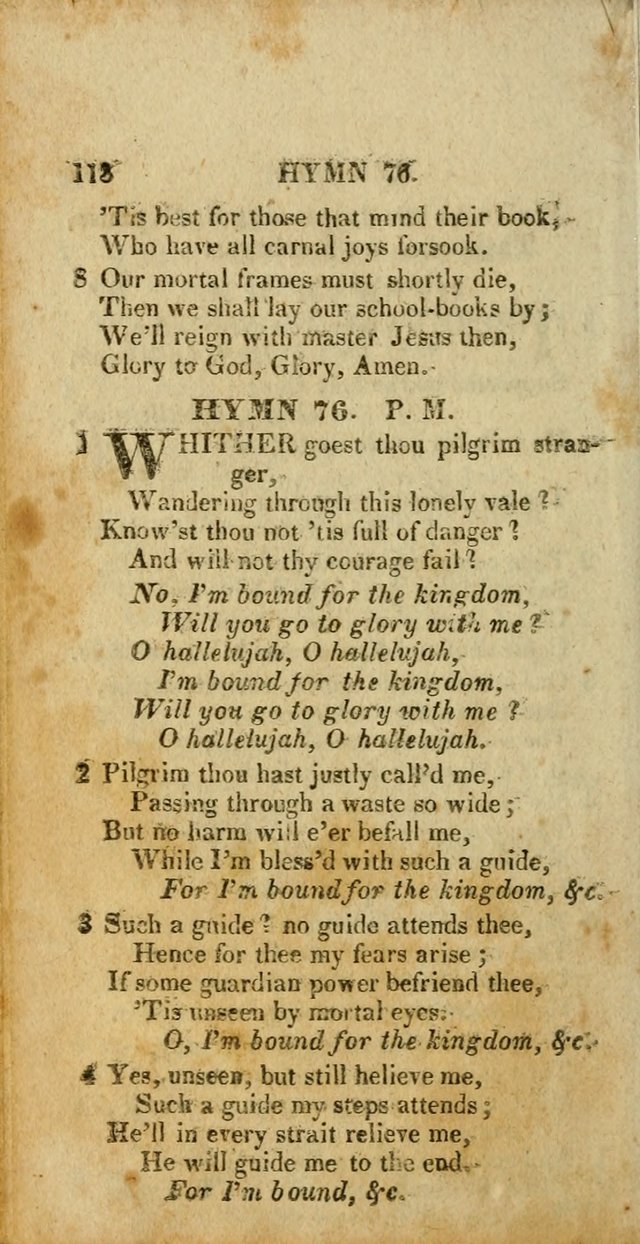A New Selection of Hymns and Spiritual Songs: designed for prayer, conference and camp-meetings page 118