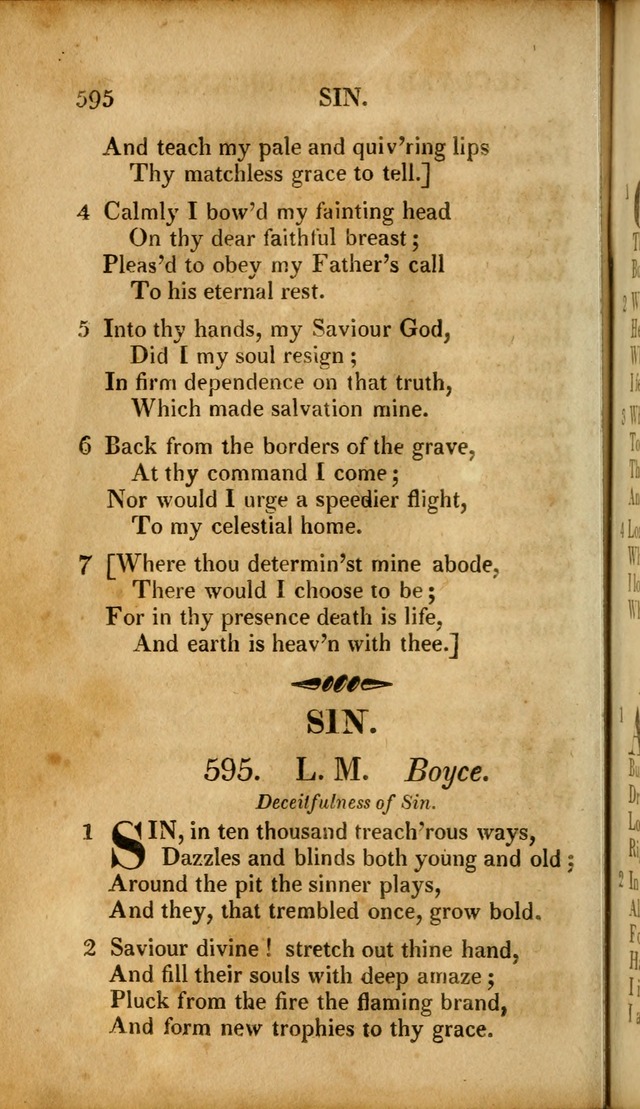 A New Selection of Nearly Eight Hundred Evangelical Hymns, from More than  200 Authors in England, Scotland, Ireland, & America, including a great number of originals, alphabetically arranged page 587